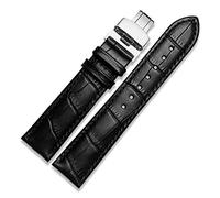 SXSWCH Band de montre en cuir authentique avec bandes de fermoir en papillon