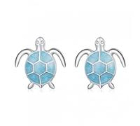 SXSWCH Boucles d'oreilles à Goujon Bleu Tortue 100% Boucles d'oreille en émail pour Femmes Bijoux