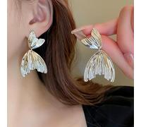 SXSWCH Boucles d'oreilles à queue vintage en filigrane de baleine de baleine