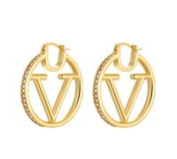 SXSWCH Boucles d'oreilles alphabet hypoallergéniques d'or/argent 14K | Cadeaux de bijoux légers pour les femmes - occasions quotidiennes et spéciales