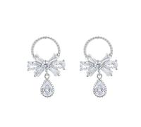 SXSWCH Boucles d'oreilles en Argent pour Femmes 925 Boucles d'oreilles dangereuses en Argent Sterling, Boucles d'oreilles en zircone Scintillantes, Boucles d'oreilles de Goujon en