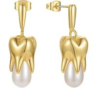 SXSWCH Boucles d'oreilles Géométriques en laiton en laiton à l'or 18 car