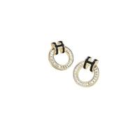 SXSWCH Boucles d'oreilles hypoallergéniques plaquées à l'or 18K pour femmes | Bijoux uniques des femmes délicates avec des pendentifs en alphabet en zircone cubique | Bijoux d'or à la