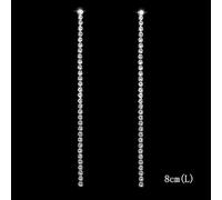 SXSWCH Boucles d'oreilles longues pour femmes en bols en cristal et diamants d'imitation, étincelants, pour les mariages