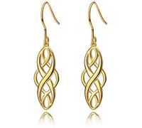 SXSWCH Boucles d'oreilles pour femmes, boucles d'oreilles élégantes 925 Retro Not torsadé boucles d'oreilles suspendus