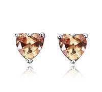 SXSWCH Boucles d'oreilles pour femmes coeur romantique 925 Boucle d'oreilles bijoux avec des cadeaux d'anniversaire de mariage de pierres de pierre de pierre précieuse créées