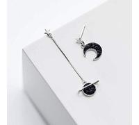 SXSWCH Boucles d'oreilles pour Femmes, S925 Boucles d'oreilles Femelles coréennes de Diamant Noir corét