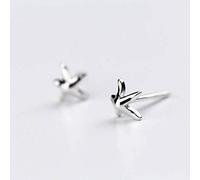SXSWCH Boucles d'oreilles pour Femmes, S925 Boucles d'oreilles Femelles Femelles coréennes Simples étoiles Brillantes Boucles d'oreilles Tempérament Mini Starsone Paire
