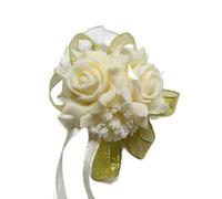 SXSWCH Bracelet de bracelet Boutonniere 12 couleur mousse de mousse fleur de bracelet rose en soie Bride Corsage à main