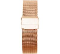 SXSWCH Bracelet de montre réglable en maille d'acier inoxydable - Bracelet de montre de rechange respirant et imperméable pour homme - Couleur or rose - 22 mm, A