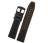 SXSWCH Bracelet de montre souple en toile et caoutchouc - 22 mm - Pour montre MIDO M038/M038431A, 22mm, A