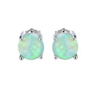 SXSWCH Cellacity 8 Couleurs en Opale Opale Argent 925 Bijoux de Bijoux Boucles d'oreilles pour Femmes Fashion Simple Over Studs Rose Gold Color Gift