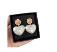 SXSWCH Couleur de Bijoux de résine Coeur Grandes BOUCES D'OREURES PEURS PEURS Perles BOUCES D'OREURES Parti