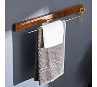 SXSWCH Étagères flottantes, Porte-Serviettes en Bois Massif, Porte-Serviettes en Laiton pour Chambre à Coucher, Salon et Cuisine, Canne de Rangement Mural (Taille: Style 1) ()