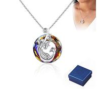 SXSWCH Girl Products Phoenix Crystal Collier, pour Self - S925 J'ai survécu parce que le feu en moi brûle plus brillant que le feu autour de moi des cadeaux de collier Crystal Phoenix (A)