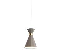 SXSWCH Lampe à tête Unique à tête Simple Installation d'artiste de Lustre Minimaliste de l'éclairage des Lampes Gris Naturelles E27 / E26 Assaleurs Fixes de Plafond de Plafond pour Chambre à