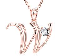 SXSWCH Luxury Crystal Zircon Alphabet Pendant Collier Initial Lettre Colliers de chaîne de rose pour femmes Bijoux pour hommes