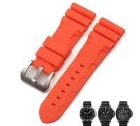 SXSWCH Nature Rubber 24 mm Band de montre pour panerai submersible luminor pam noir bleu rouge orange sangle de papillon