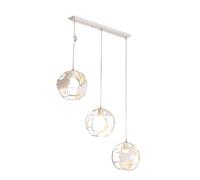 SXSWCH Pendre en métal Restaurant Minimal Lustre à Trois timeurs d'éclairage créatif à la tête Black sphérique Creux Coussin à Lampe à Lampe à Lampe E27 Lumières de Hauteur réglables pour la Vie