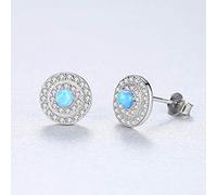 SXSWCH pour Les Femmes Fire Opal Round Shape Charming Women Post Oreing Minging Engagement Bijoux