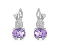 SXSWCH Rhinestone Rabbit Stud Oreads pour femmes filles hypoallergéniques mignons en cristal naissance de naissance