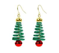 SXSWCH Tree de Noël Jingle Bell Boucles d'oreilles pour femmes filles mignons charmes rouges ballon brillant cloche verte couronne drop crochet pendante hypoallergénique de fête de Noël festival