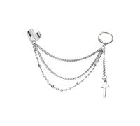 SXSWCH Vintage glound pellette oreille coiffeur crawler grimpeur oreille pour femmes filles cartilage en acier inoxydable petit cerceau enveloppe vigne clip sur chaîne en couches drop fashion légère