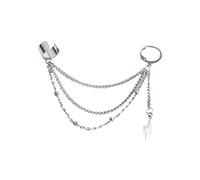 SXSWCH Vintage glound pellette oreille coiffeur crawler grimpeur oreille pour femmes filles cartilage en acier inoxydable petit cerceau enveloppe vigne clip sur chaîne en couches drop fashion légère