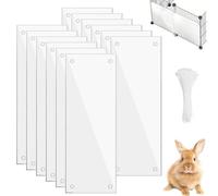 SXTDKMJ Lot de 12 panneaux de protection en plastique pour cage pour animal domestique, cochon d'Inde, hamster, petit animal avec 100 attaches (35,6 x 11,5 cm)