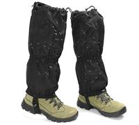 SXTDKMJ Lot de 2 paires de guêtres d'extérieur, guêtres de randonnée, imperméables et réglables, pour hommes et femmes, pour la randonnée, le ski, l'escalade (noir)