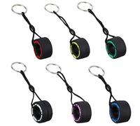 SXTDKMJ Lot de 6 porte-clés F1 en caoutchouc ultra doux pour homme et femme (6 couleurs), multicolore