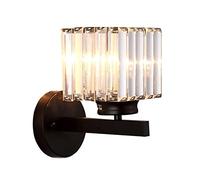 Sxtiger Applique Murale Rétro En Cristal, Lampe Murale Moderne En Cristal Noir E27, Appliques Murales Pour Chevet Chambre à Coucher Salon Couloir Salle à Manger Couloir