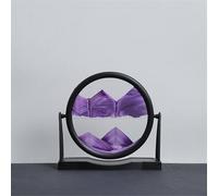 SXTYYH Art Moderne Peinture De Sable Qui Coule 3D Liquide Paysage De Sablier Decoratif Des Profondeurs Marines, Cadre Sable Mouvant Avec Support Facile à Retourner(Purple,9in)