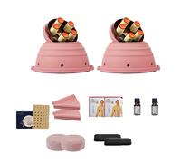 SXTYYH Boîte De Moxa Kit De Thérapie Par La Chaleur Avec Couvercle Filtrant La Fumée, Sans Fumée Boîte De Moxibustion for Soulager La Douleur Et Favoriser La Relaxation(2pcs)
