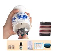 SXTYYH Boîte De Moxibustion Avec Ventilation Réglable Gua Sha Boîte De Moxa Céramique Anti-Brûlure Portable Taille, épaules, Dos élimine L'humidité(A)