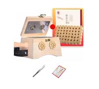 SXTYYH Boîte De Moxibustion Maison Bois Boîte De Moxa Contrôle De La Température Avec Poignée Taille Et Abdomen Bois Massif Instruments De Moxibustion(Kit 7)