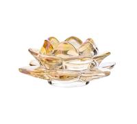 SXTYYH Coloré Cristal Verre Style Européen Coquetier Oeuf à La Coque En Forme De Fleur Transparent Décoratif Support Oeuf A La Coque Petit-Déjeuner Belle PréSentation(Light yellow)
