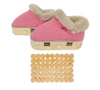 SXTYYH Créatif Bois Massif Pied Boîte De Moxa, Réutilisable Boîte De Moxibustion Avec Température Réglable, Faisable Chaussures à Moxibustion Boîtier Brûleur(Red/35-39+mugwort pillar)