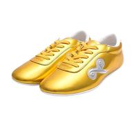 SXTYYH Cuir Chaussures D'arts Martiaux for Femmes Et Hommes, Chaussures De Taekwondo for L'entraînement Karaté, Chaussures De Tai Chi Confortables Chaussures Kung Fu(Jaune,43EU)