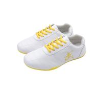 SXTYYH Cuir Chaussures De Taekwondo for Le Tai Chi Et Le Yoga, Souples Chaussures Kung Fu for Femmes Et Hommes Entraînement Karaté Chaussures D'arts Martiaux(Blanc,38EU)