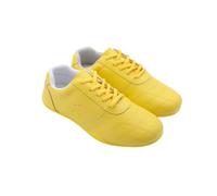 SXTYYH Cuir Chaussures De Taekwondo for Le Tai Chi Et Le Yoga, Souples Chaussures Kung Fu for Femmes Et Hommes Entraînement Karaté Chaussures D'arts Martiaux(Jaune,44EU)