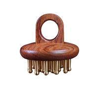 SXTYYH Cuivre Maderotherapie Corps, Poignée Outils De Massage en Bois Soins des Cheveux Cellulite Brosse De Massage Points De Stimulation Lymphatique Gua Sha(A)