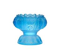 SXTYYH Élégant Verre Support Oeuf A La Coque for Petit-Déjeuner En Forme De Fleur Coquetier Oeuf for Table à Manger Repas Du Matin Fête Décoration De Table(Bleu)