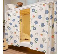 SXTYYH Facile à Glisser Rideau De Lit Superposé for Le Bas avec Baldaquin Supérieur, Mezzanine Rideau Lit, Intimité Dortoir Rideau Occultant for Lit(Curtain*1,1.15M_H)