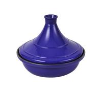 SXTYYH Fonte Pot En émail Maroc Tajine for La Cuisson Plat Tajine for Cuisinière Et Four, rehausse Le Goût for Une Qualité Digne D'un restaurant(Bleu,28cm)