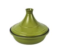 SXTYYH Fonte Pot En émail Maroc Tajine for La Cuisson Plat Tajine for Cuisinière Et Four, rehausse Le Goût for Une Qualité Digne D'un restaurant(Vert,24cm)