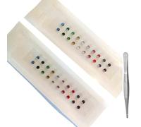 SXTYYH Graines D'oreille Crystal Clear for Aider à Perdre Du Poids Et à Se Calmer Kit D'acupression Graine D'oreille D'acupuncture, Oreille Presse Graines Acupuncture(40PCS)