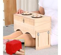 SXTYYH Grande Boîte À Moxa en Bois for Soulager Les Douleurs Articulaires Des Jambes et Des Genoux, Boîte À Moxibustion Portable Avec Housse en Tissu, Thérapie Thermique(Double knees)