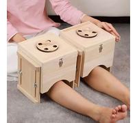 SXTYYH Grande Boîte À Moxa en Bois for Soulager Les Douleurs Articulaires Des Jambes et Des Genoux, Boîte À Moxibustion Portable Avec Housse en Tissu, Thérapie Thermique(2pcs single knee)