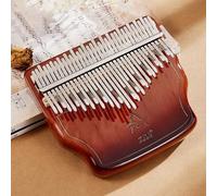 SXTYYH Kalimba 34 Touches Piano à Doigts En Bois Piano à Pouces Instrument De Musique Débutant Portable Avec Marteau D'accord, Couvre-Doigts Et Sac De Transport(34 tones-reddish-brown)